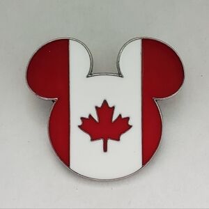 Disney Pin Trading Canada Flag Mickey Mouse Globe World Showcase Pin